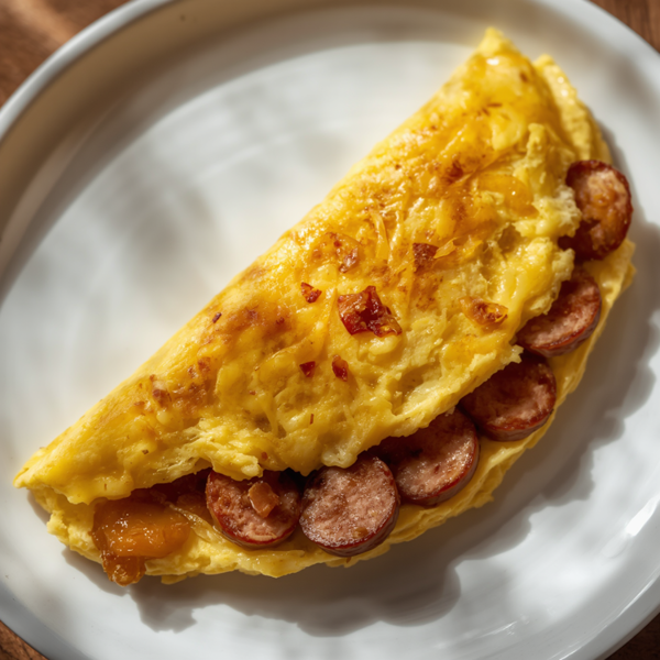 Sucuklu Kaşarlı Omlet